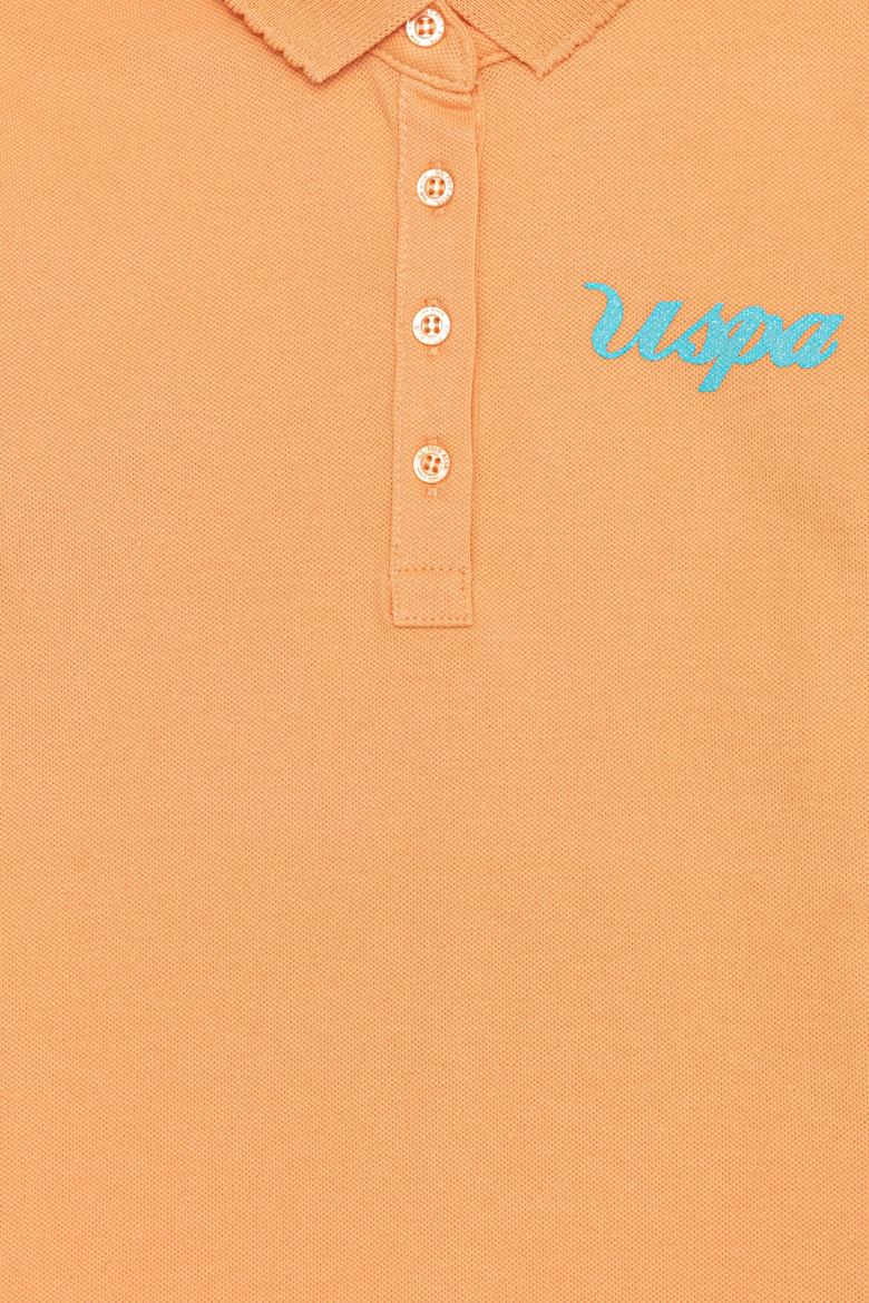 Kız Çocuk Turuncu Basic Polo Yaka Tişört - 50253145106