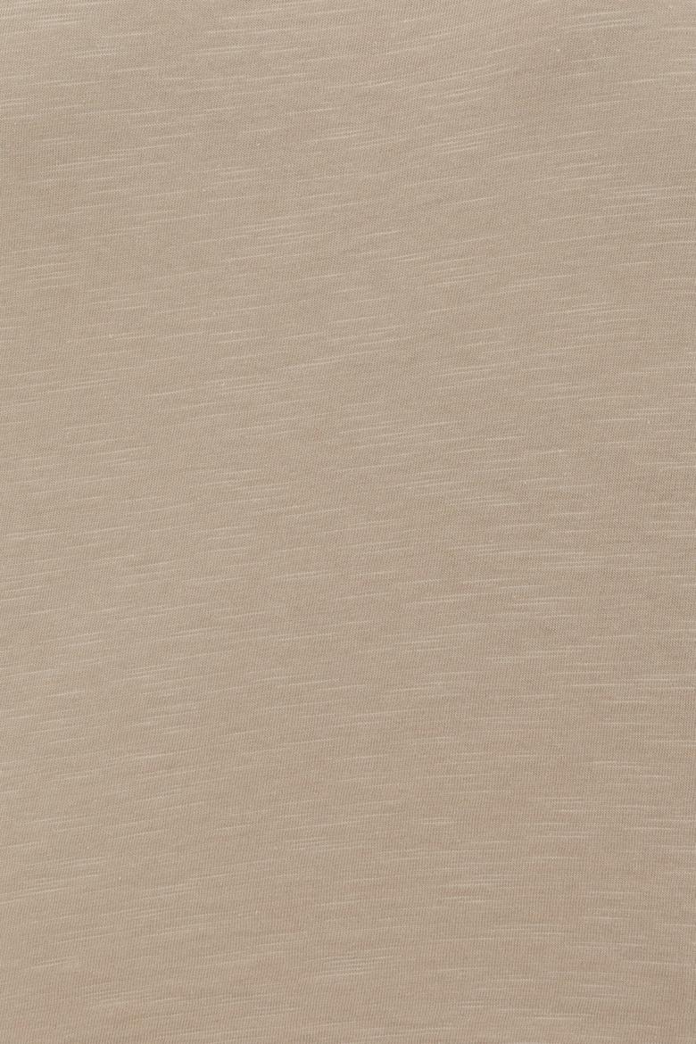 Kadın Haki Bisiklet Yaka Crop Tişört - 50248144014