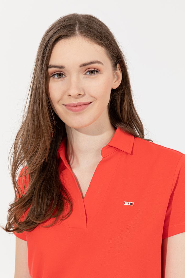 Kadın Kırmızı Basic Tişört - 50253141063