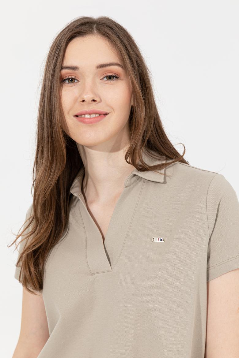 Kadın Haki Basic Tişört - 50253141022