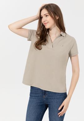 Kadın Haki Basic Tişört - 50253141022