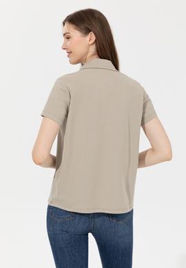 Kadın Haki Basic Tişört - 50253141022