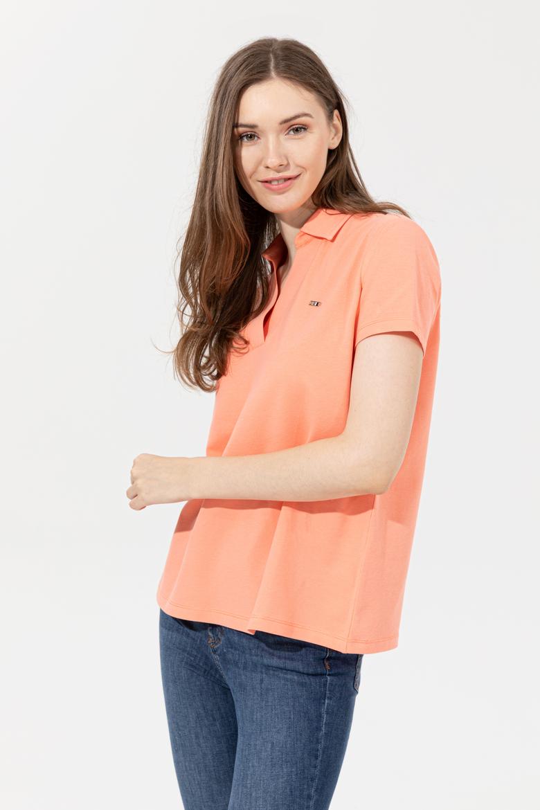 Kadın Somon Basic Tişört - 50253141041