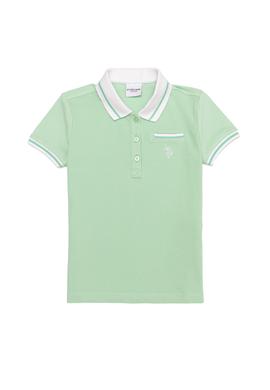 Kız Çocuk Mint Yeşili Polo Yaka Tişört - 50252265042