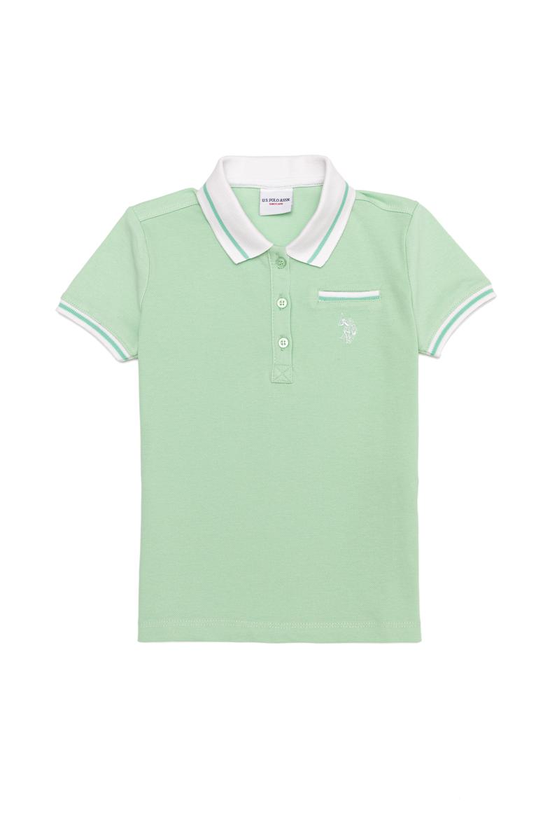 Kız Çocuk Mint Yeşili Polo Yaka Tişört