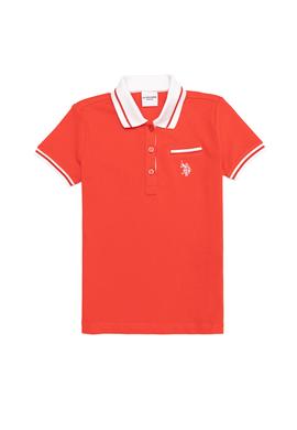 Kız Çocuk Kırmızı Polo Yaka Tişört - 50252265049