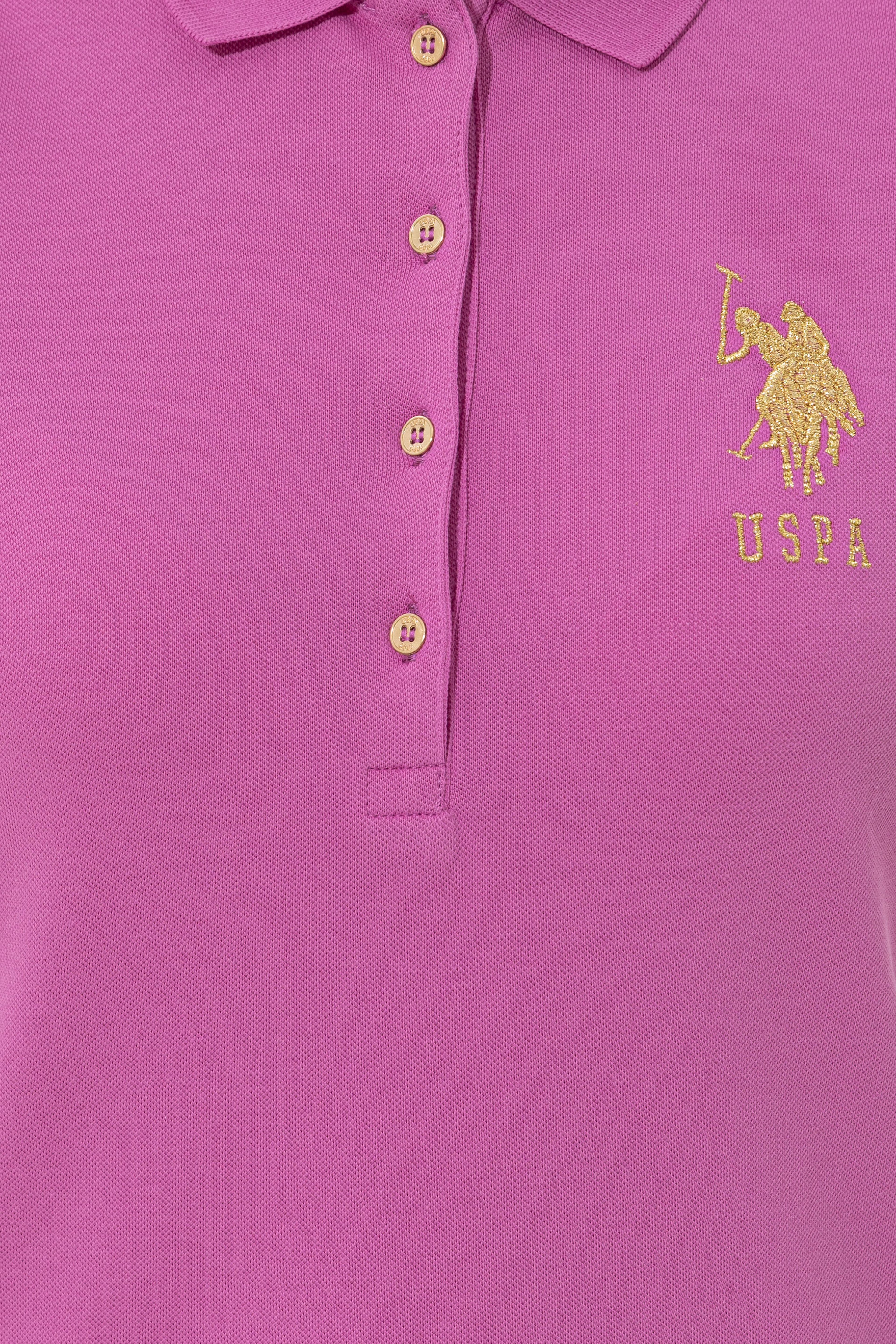 Kadın Menekşe Basic Polo Yaka Tişört - Image 6