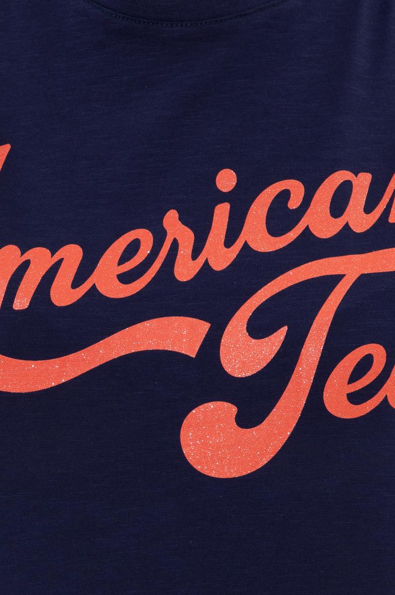 Kadın Lacivert Bisiklet Yaka Crop Tişört