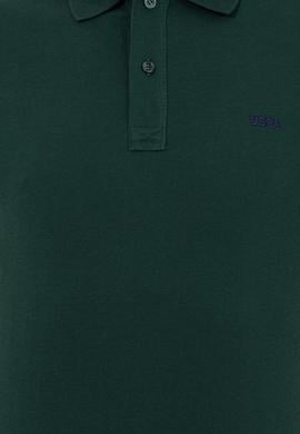 Erkek Koyu Yeşil Polo Yaka Basic T-Shirt - 50251701264