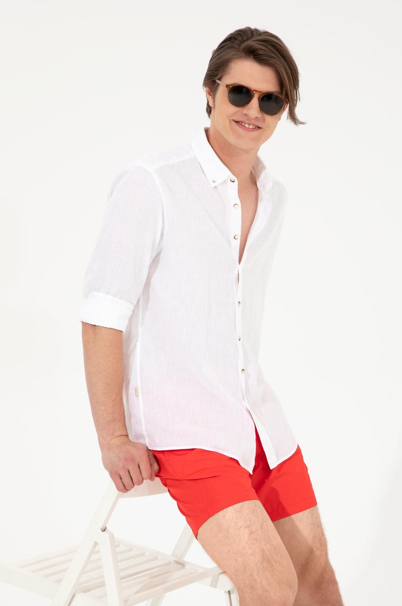 Erkek Kırmızı Deniz Şortu