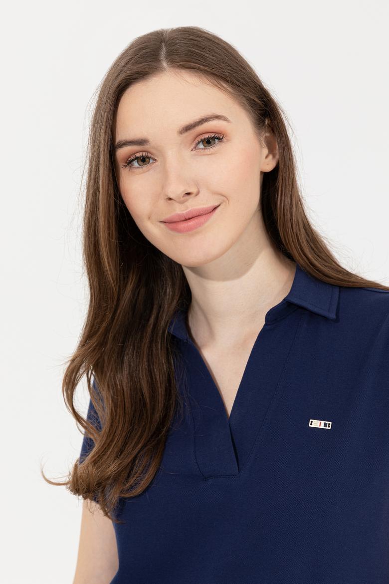 Kadın Lacivert Basic Tişört - 50253141038