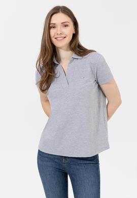 Kadın Gri Melanj Basic Tişört - 50253141053