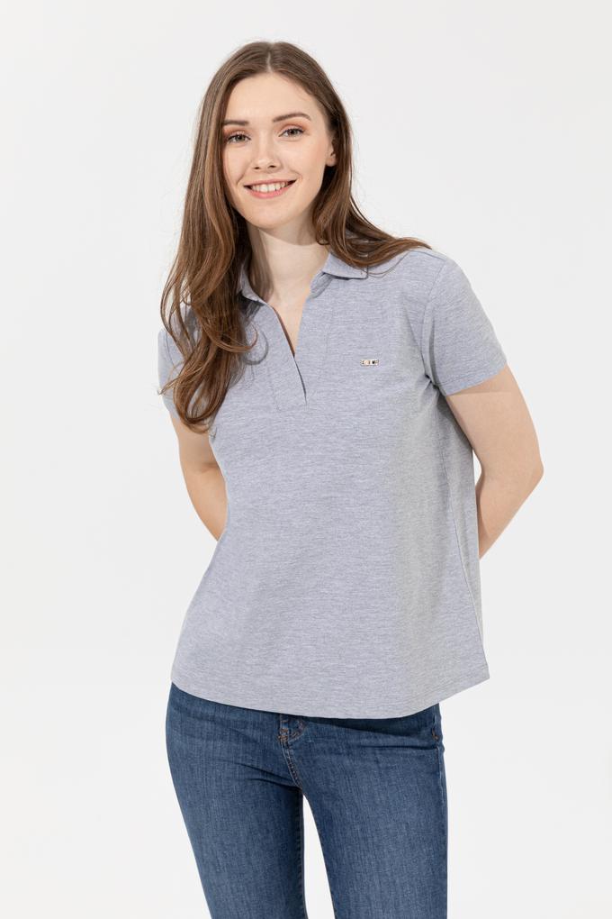 Kadın Gri Melanj Basic Tişört