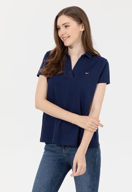 Kadın Lacivert Basic Tişört - 50253141038