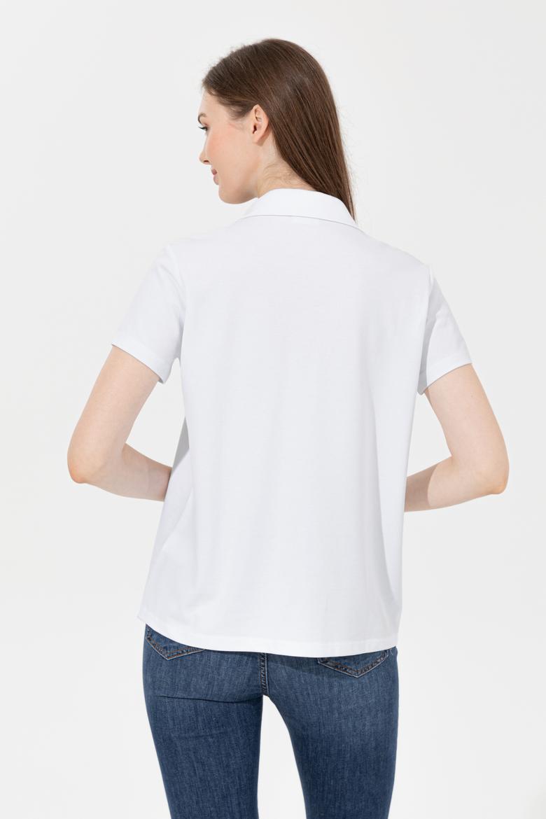 Kadın Beyaz Basic Tişört - 50253141004