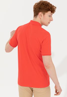Erkek Kırmızı Polo Yaka Basic Tişört - 50251701140