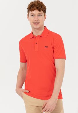 Erkek Kırmızı Polo Yaka Basic Tişört - 50251701140