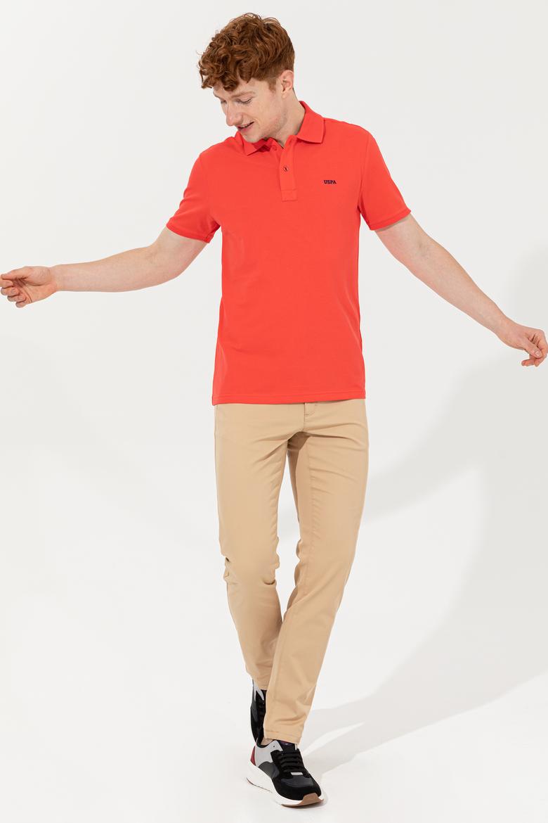 Erkek Kırmızı Polo Yaka Basic Tişört - 50251701140