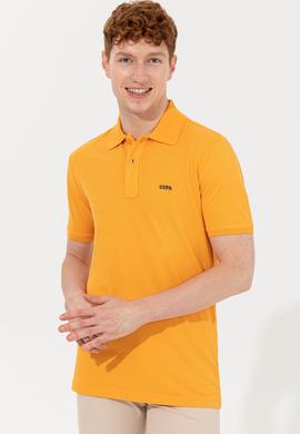 Erkek Koyu Sarı Polo Yaka Basic T-Shirt - 50251701056