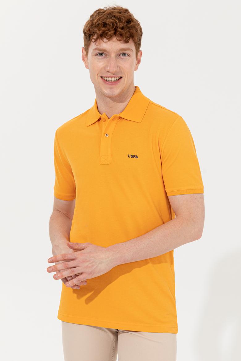 Erkek Koyu Sarı Polo Yaka Basic T-Shirt - 50251701056