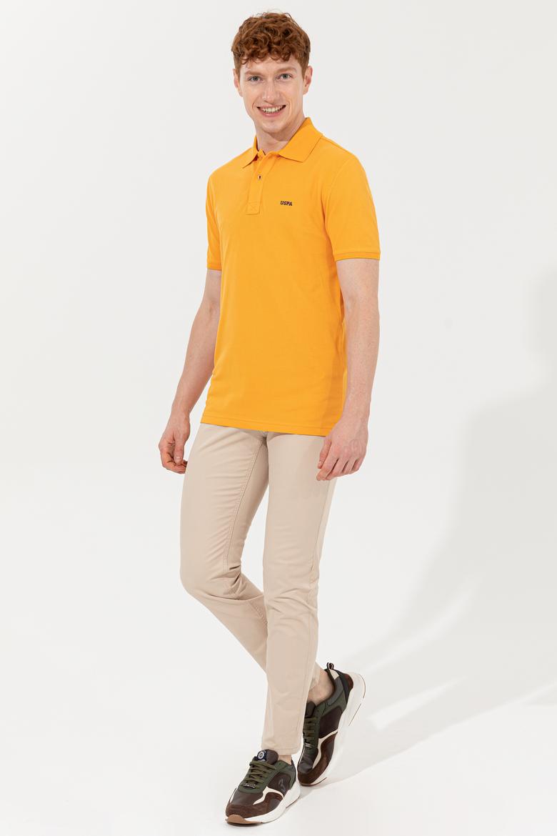 Erkek Koyu Sarı Polo Yaka Basic T-Shirt - 50251701056