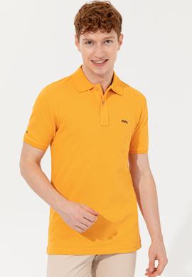 Erkek Koyu Sarı Polo Yaka Basic T-Shirt - 50251701056