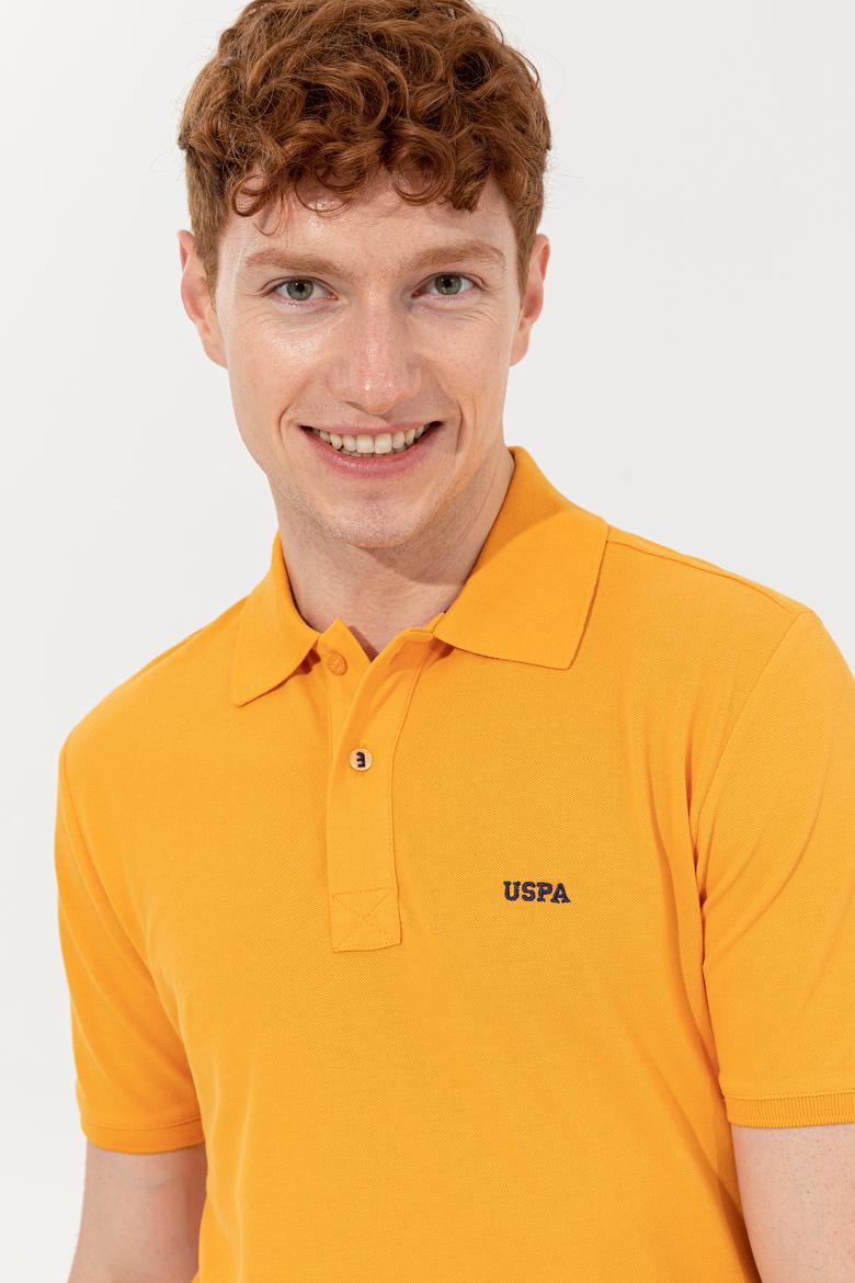 Erkek Koyu Sarı Polo Yaka Basic T-Shirt - 50251701056