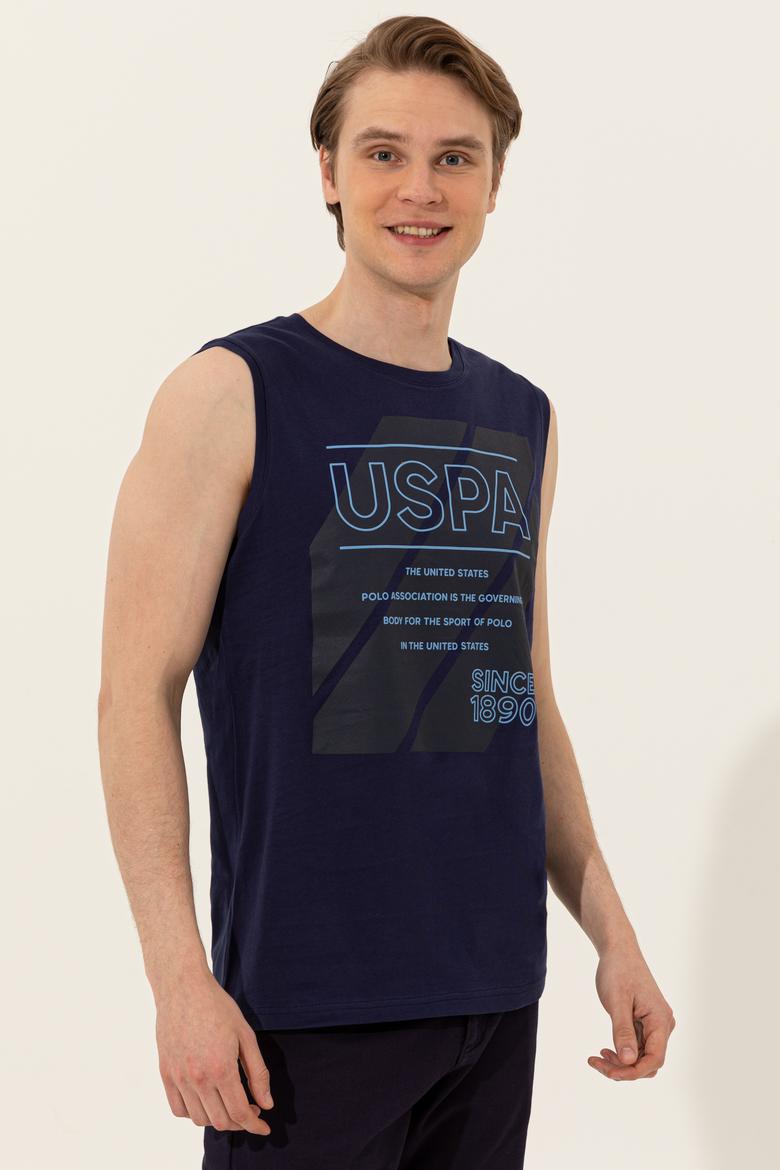 Erkek Lacivert Bisiklet Yaka Tişört - 50248570028