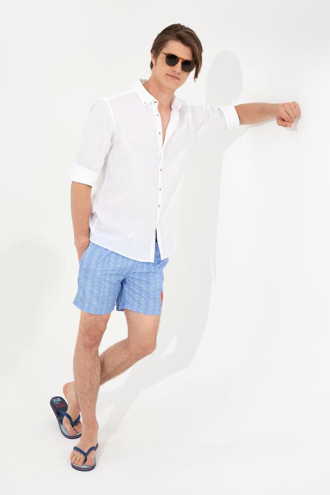 Erkek Açık Mavi Deniz Şortu