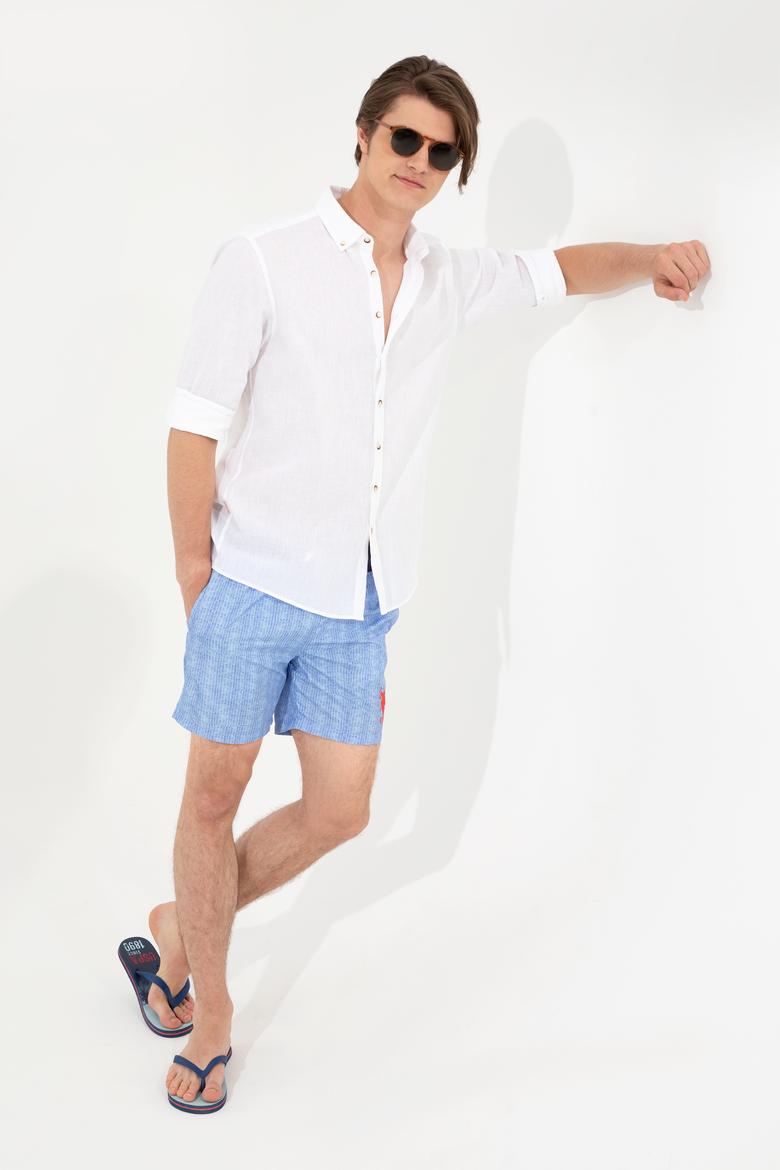 Erkek Açık Mavi Deniz Şortu