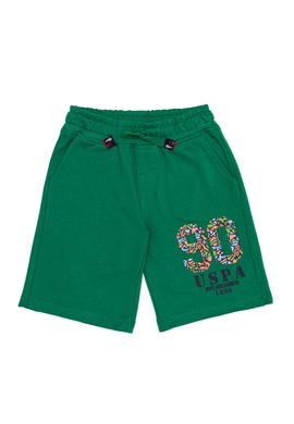 Çocuk Yeşil Örme Şort - 50252223036