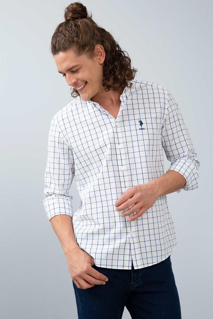 Erkek Mavi Gömlek Uzunkol