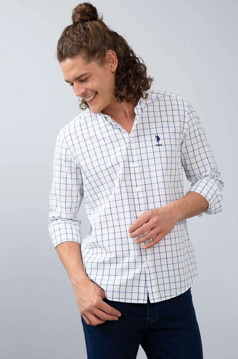 Erkek Mavi Gömlek Uzunkol