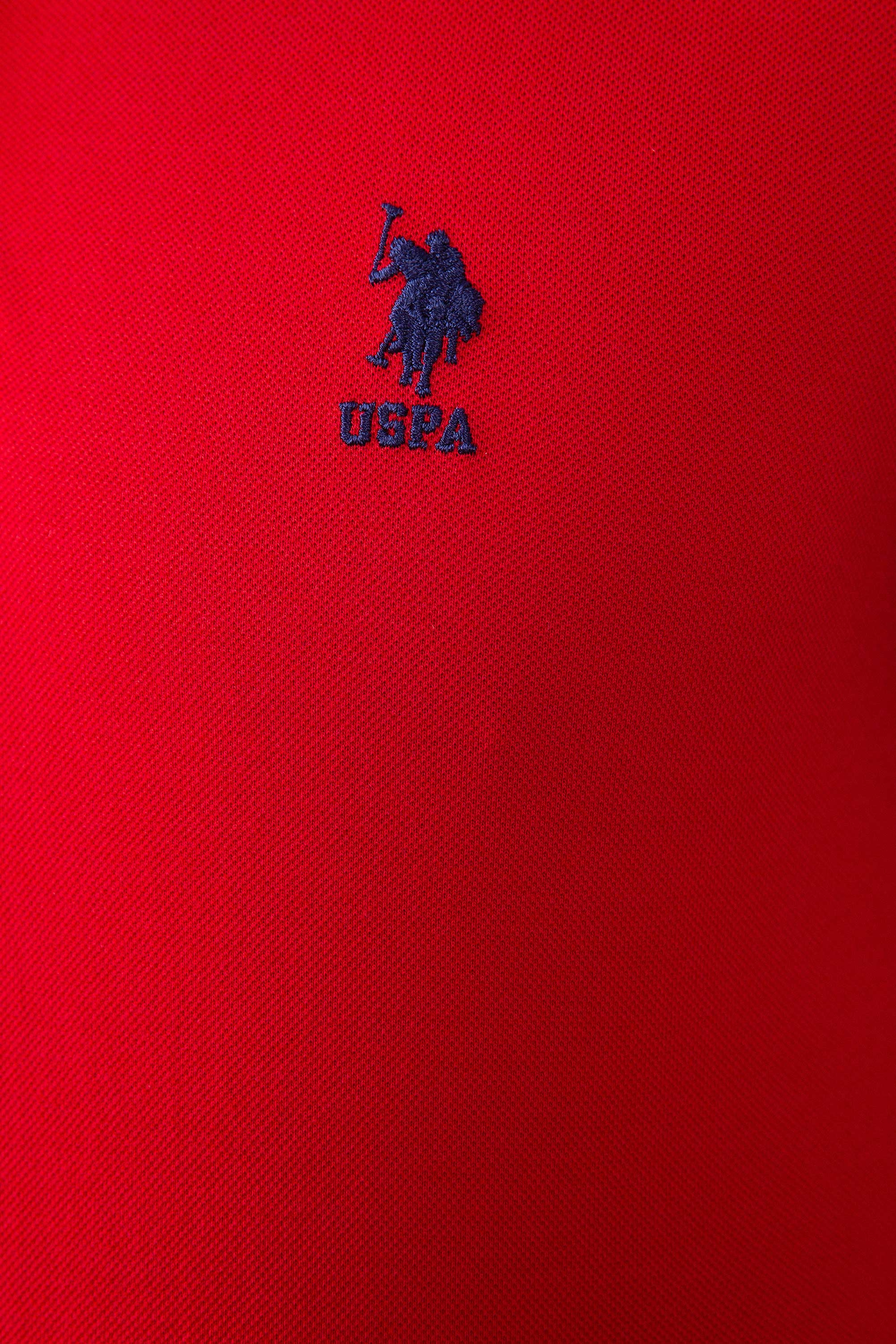 Erkek Kırmızı Polo Yaka T-Shirt - Image 5