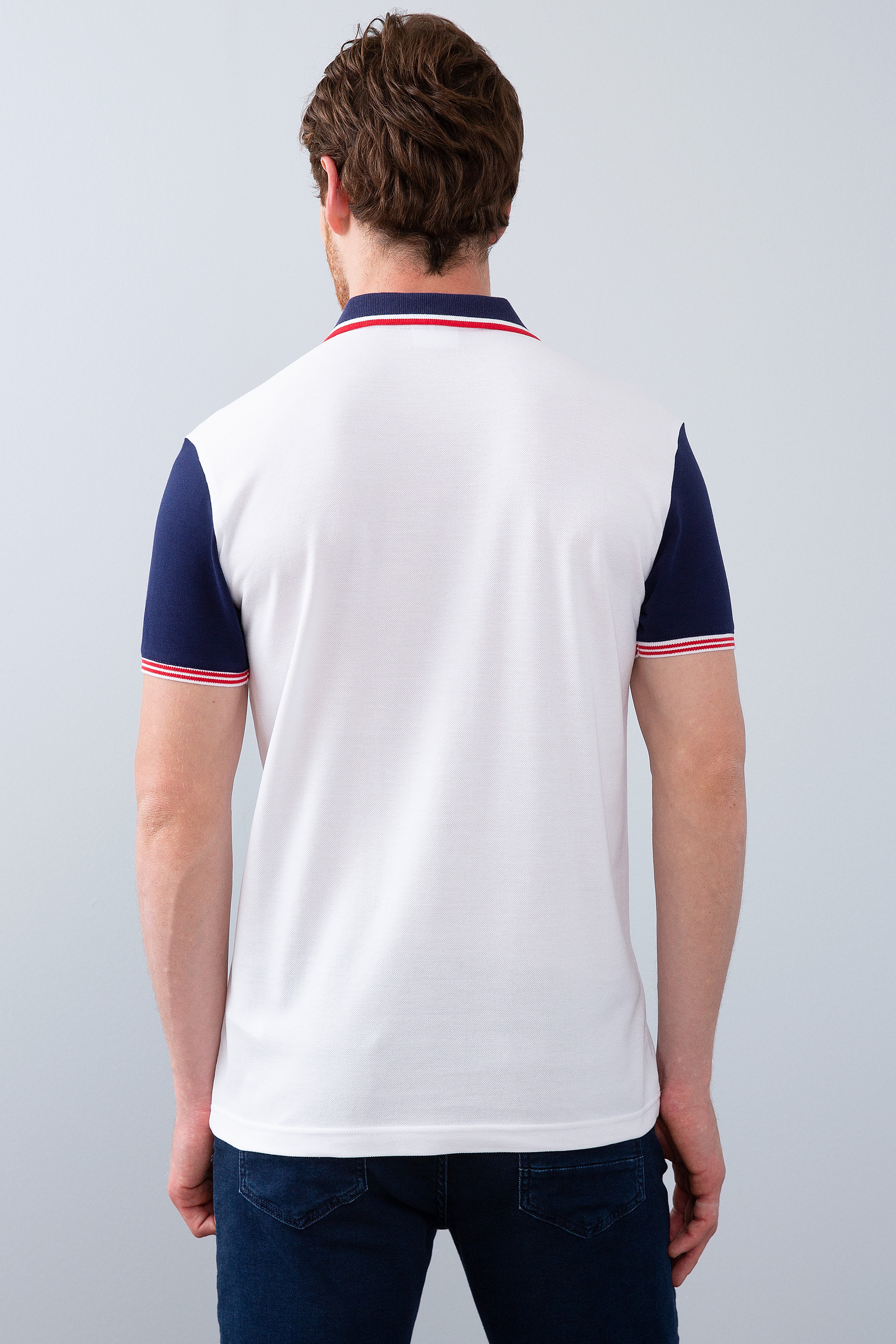 Erkek Beyaz Polo Yaka T-Shirt