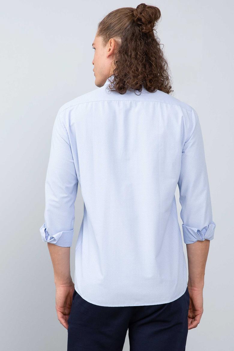 Erkek Mavi Gömlek Uzunkol - 50213920009