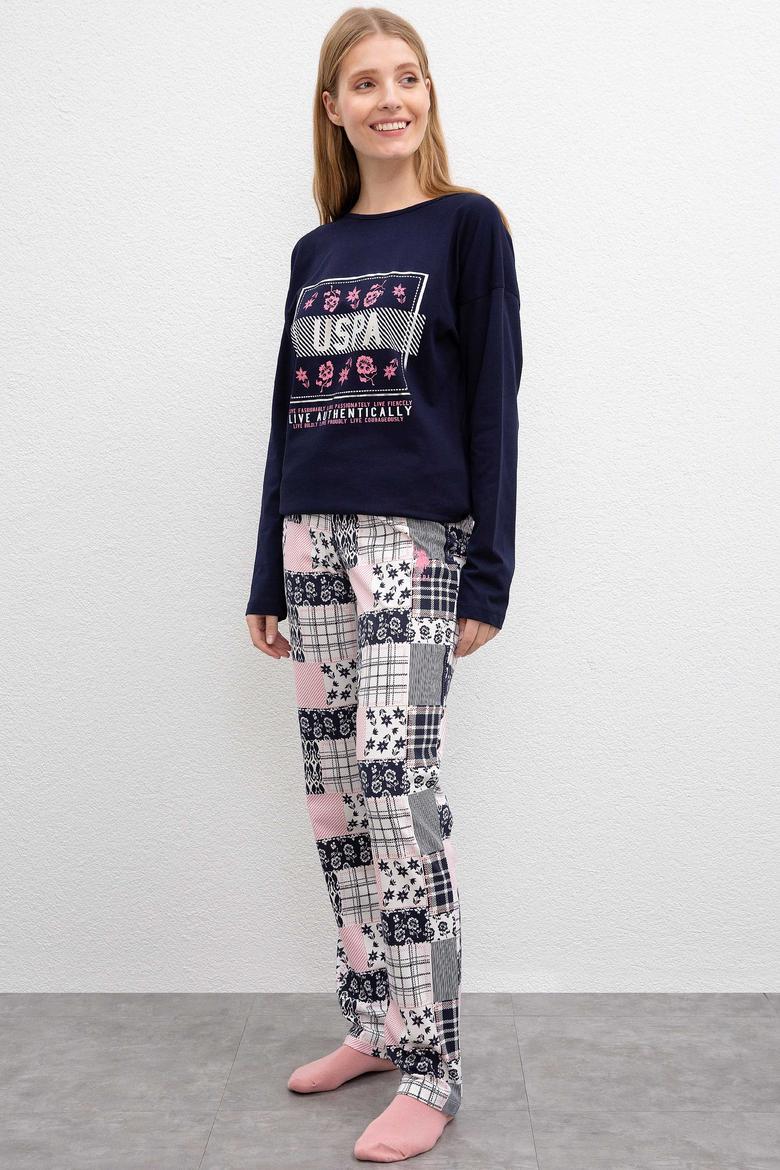 Kadın Lacivert Pijama Takımı - 50223306002