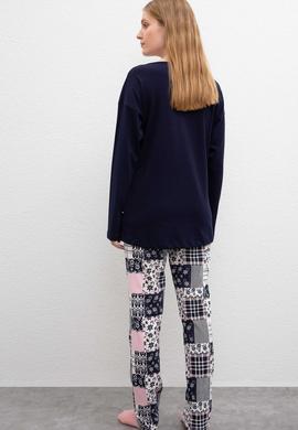 Kadın Lacivert Pijama Takımı - 50223306002