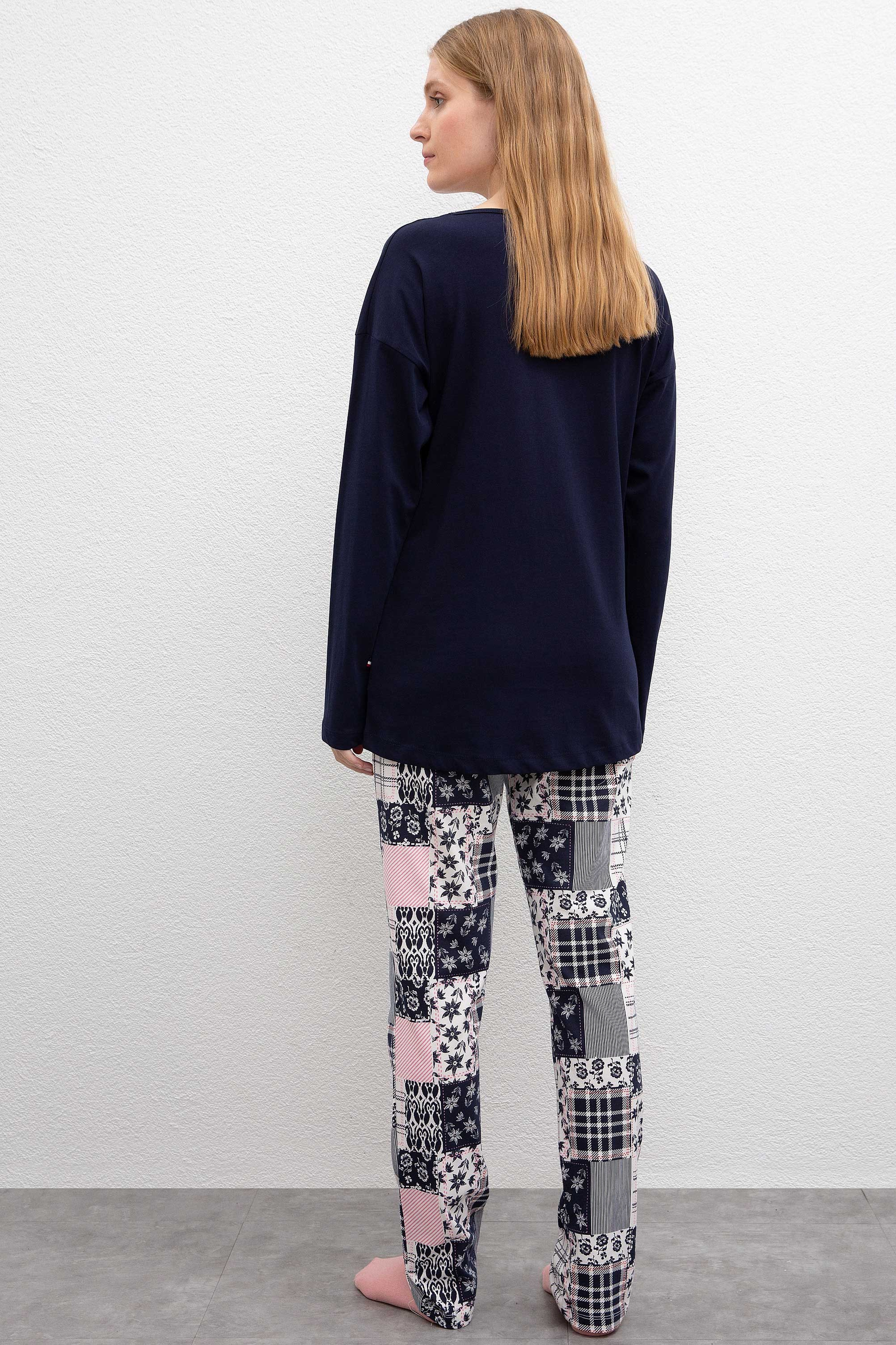 Kadın Lacivert Pijama Takımı