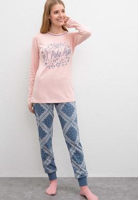 Kadın Pembe Pijama Takımı - 50223305008