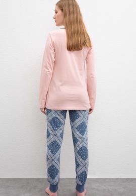 Kadın Pembe Pijama Takımı - 50223305008