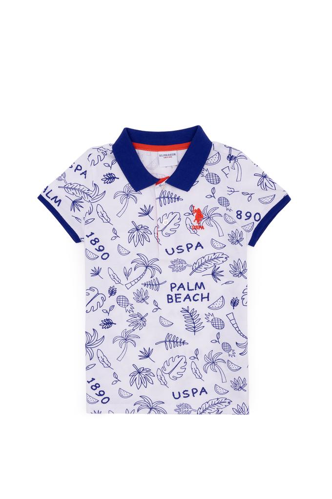 Erkek Çocuk Beyaz Polo Yaka Tişört