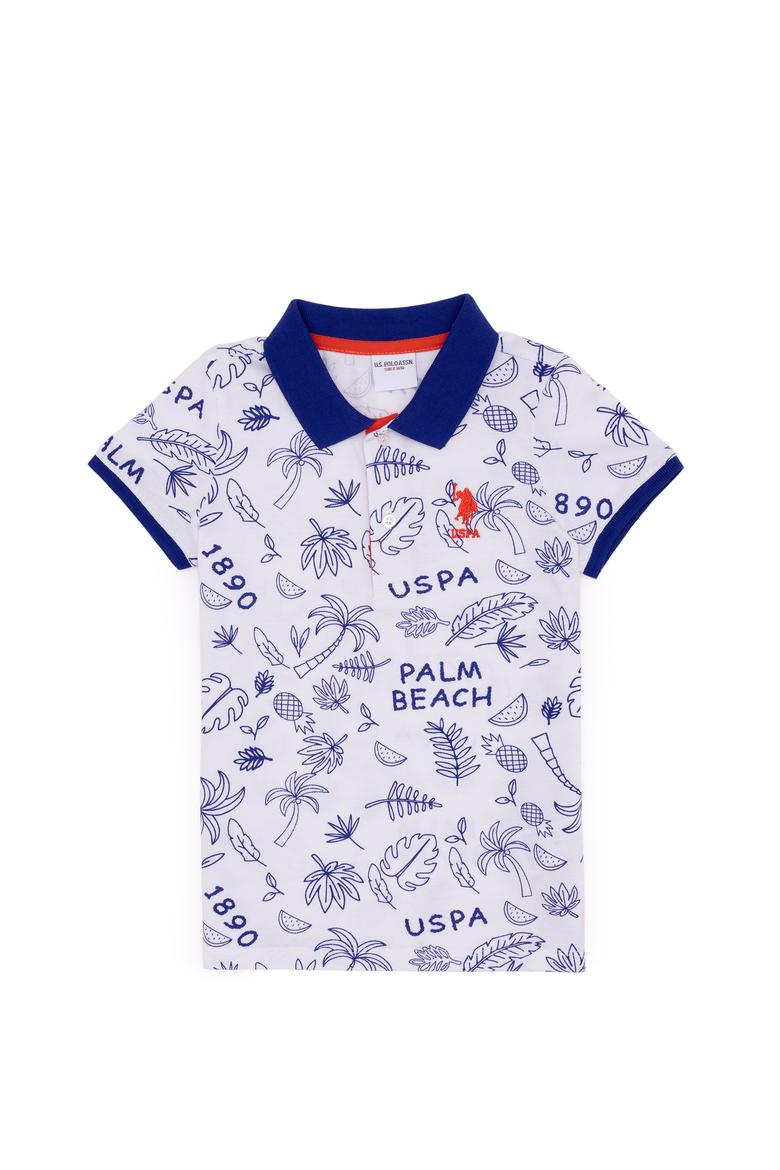 Erkek Çocuk Beyaz Polo Yaka Tişört