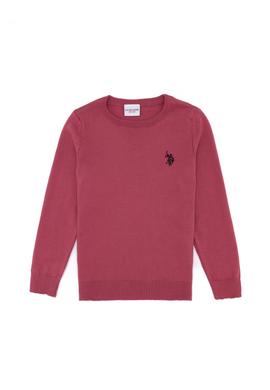 Kız Çocuk Pembe Basic Bisiklet Yaka Kazak - 50257696056