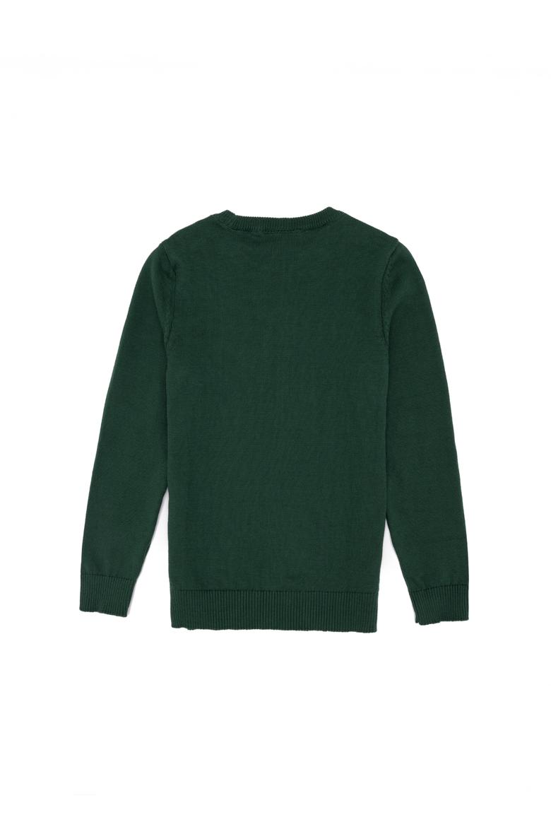 Erkek Çocuk Yeşil Bisiklet Yaka Triko Kazak - 50257692086