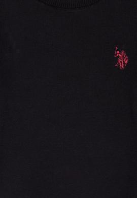 Erkek Çocuk Siyah Bisiklet Yaka Triko Kazak - 50257692016