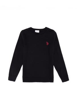 Erkek Çocuk Siyah Bisiklet Yaka Triko Kazak - 50257692016