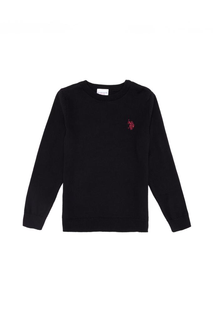 Erkek Çocuk Siyah Bisiklet Yaka Triko Kazak