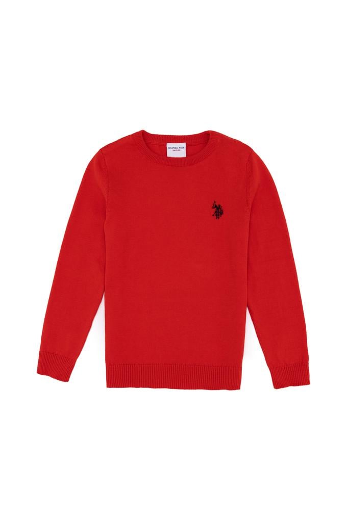 Kız Çocuk Kırmızı Basic Kazak