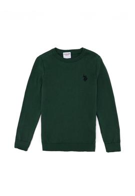 Erkek Çocuk Yeşil Bisiklet Yaka Triko Kazak - 50257692086